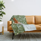 Reading in a Meadow  Throw Blanket Gallery Image 1