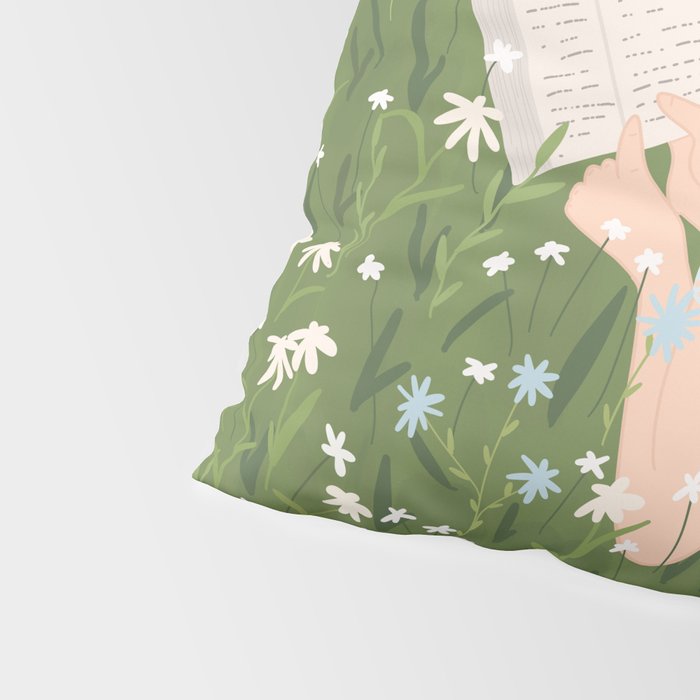 Reading in a Meadow  Pillow Sham Gallery Image 4