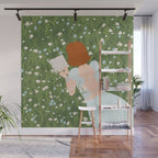 Reading in a Meadow  Wall Mural Gallery Image 1