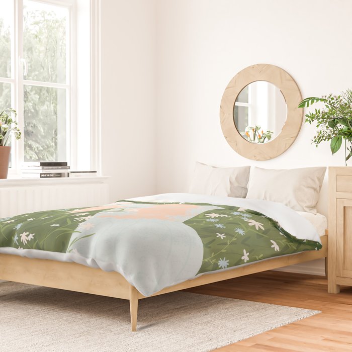 Reading in a Meadow  Duvet Cover Gallery Image 2