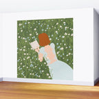Reading in a Meadow  Wall Mural Gallery Image 2