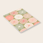 Mid Century Modern Atomic Retro Dots Pattern in Vintage Olive Green and Blush Pink Notebook Gallery Image 3