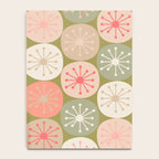 Mid Century Modern Atomic Retro Dots Pattern in Vintage Olive Green and Blush Pink Notebook Gallery Image 4