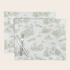 Toile De Jouy - Sage Placemat Gallery Image 1
