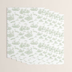 Toile De Jouy - Sage Wrapping Paper Gallery Image 3