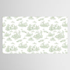 Toile De Jouy - Sage Tablecloth Gallery Image 2