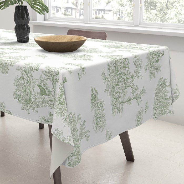 Toile De Jouy - Sage Tablecloth Gallery Image 3