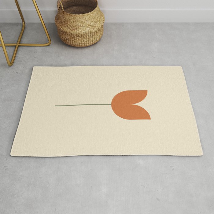 Vintage Tulip Minimalism - Red Rug Gallery Image 1