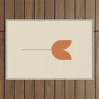 Vintage Tulip Minimalism - Red Outdoor Rug Gallery Image 1