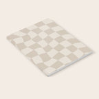 Warped Checkerboard - Neutral Beige Notebook Gallery Image 2