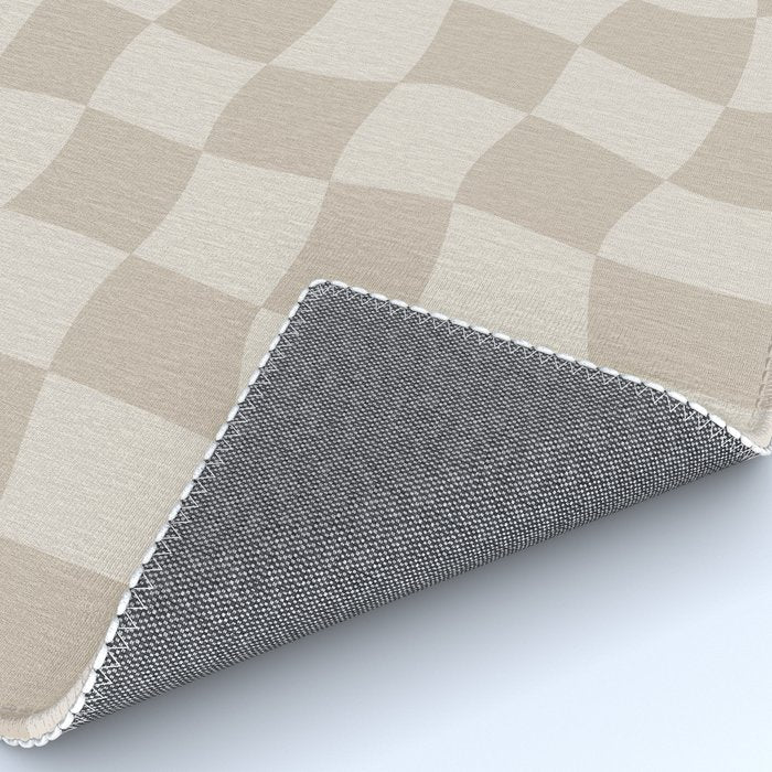 Warped Checkerboard - Neutral Beige Rug Gallery Image 4