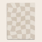 Warped Checkerboard - Neutral Beige Notebook Gallery Image 4
