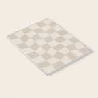 Warped Checkerboard - Neutral Beige Notebook Gallery Image 3