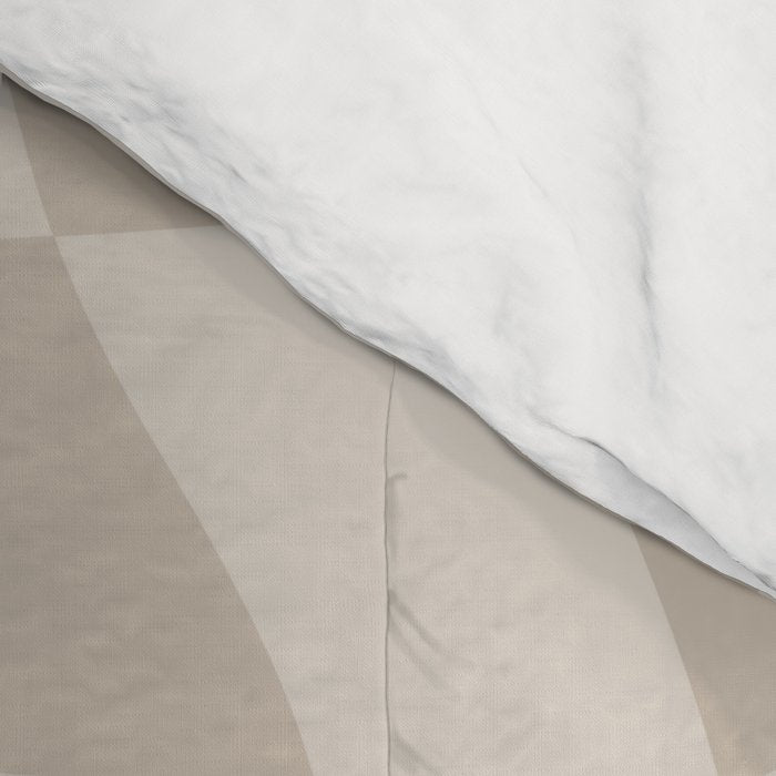 Warped Checkerboard - Neutral Beige Comforter Gallery Image 4