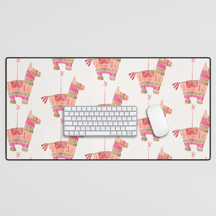 Mexican Donkey PinÌata - Pink & Rose Gold Palette Desk Mat Gallery Image 1