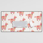 Mexican Donkey PinÌata - Pink & Rose Gold Palette Desk Mat Gallery Image 1