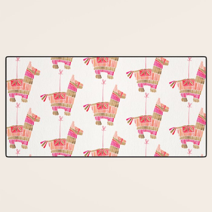 Mexican Donkey PinÌata - Pink & Rose Gold Palette Desk Mat Gallery Image 3