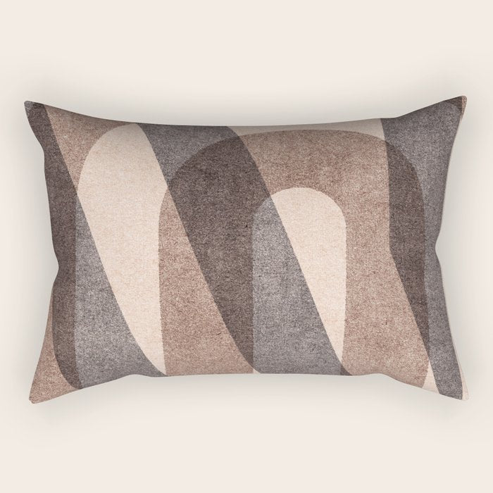 ABSTRACT ALPHABET / Decorative N Rectangular Pillow Gallery Image 2