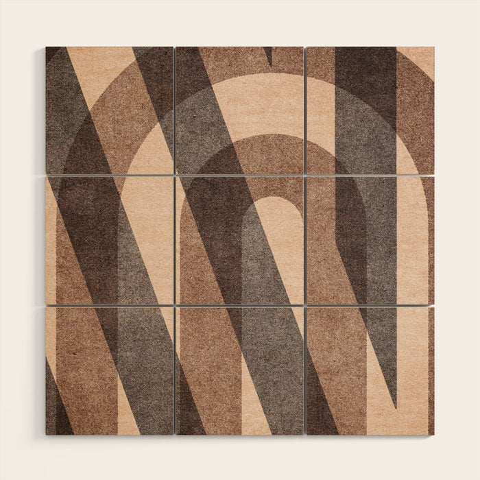 ABSTRACT ALPHABET / Decorative N Wood Wall Art Gallery Image 1