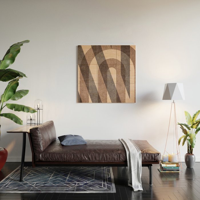 ABSTRACT ALPHABET / Decorative N Wood Wall Art Gallery Image 2