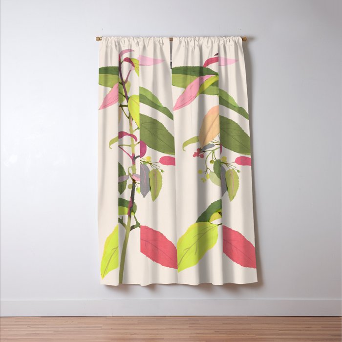 Colorful Plant Window Curtain Gallery Image 3