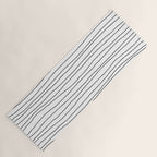Hand Drawn Lines Vertical White Dark Gray Yoga Mat Gallery Image 1