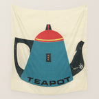 Teapot Wall Tapestry Gallery Image 4