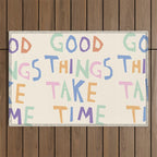 Good things take time Outdoor Rug Gallery Image 1
