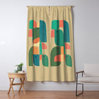 Mid-century tropical birds Window Curtain Gallery Image 5