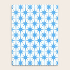 Mid Century Modern Atomic Starbursts Blue and White Pattern Notebook Gallery Image 4