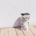 Hummingbird and Flowers Watercolor Animals Travel Mug Gallery Image 4