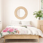 Hummingbird and Flowers Watercolor Animals Duvet Cover Gallery Image 3