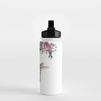 Hummingbird and Flowers Watercolor Animals Water Bottle Gallery Image 2