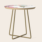 Hummingbird and Flowers Watercolor Animals Side Table Gallery Image 1