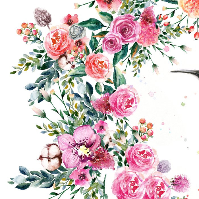 Hummingbird and Flowers Watercolor Animals Coffee Mug Gallery Image 2