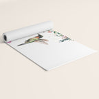 Hummingbird and Flowers Watercolor Animals Yoga Mat Gallery Image 2