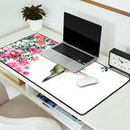 Hummingbird and Flowers Watercolor Animals Desk Mat Gallery Image 2
