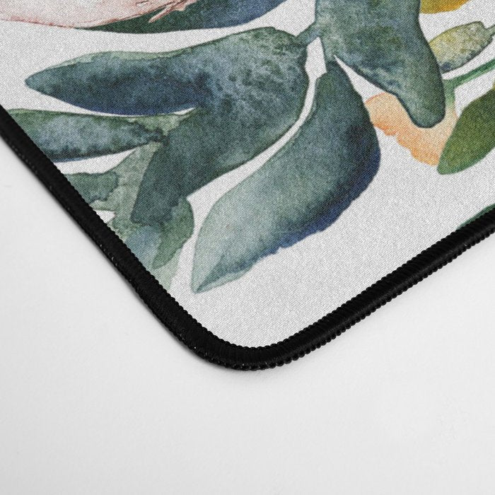 Hummingbird and Flowers Watercolor Animals Desk Mat Gallery Image 4