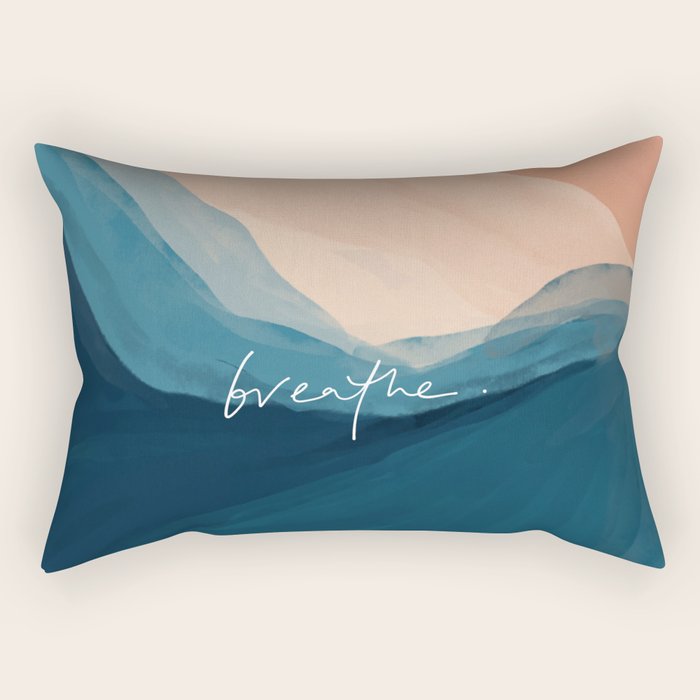 breathe. Rectangular Pillow Gallery Image 1
