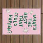 What's The Best That Could Happen in Green and Pink Outdoor Rug Gallery Image 1