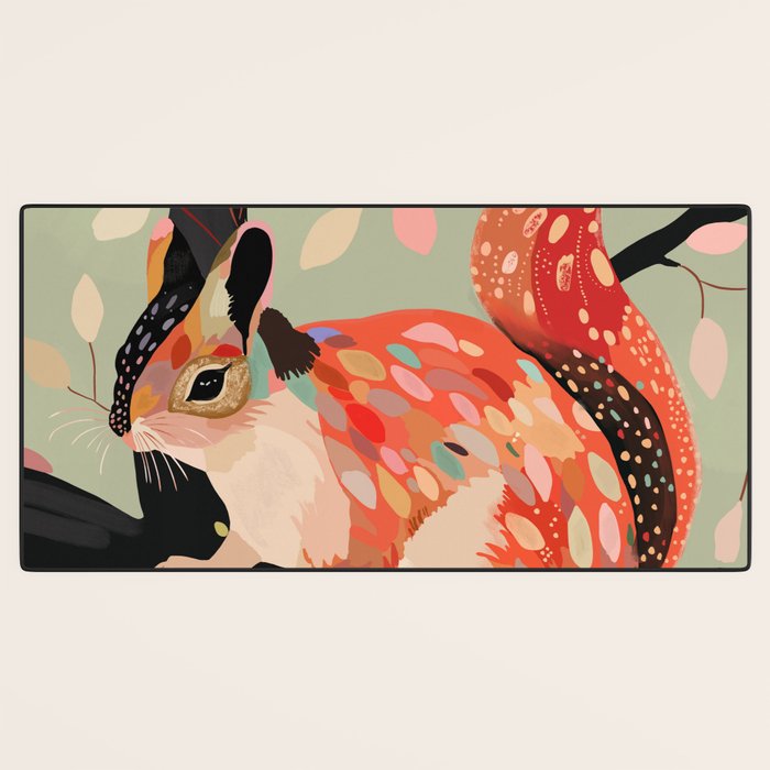 Squirrel In The Tree  Desk Mat Gallery Image 3