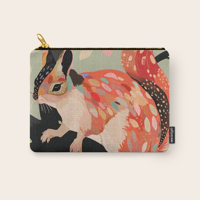 Squirrel In The Tree  Carry All Pouch Gallery Image 1