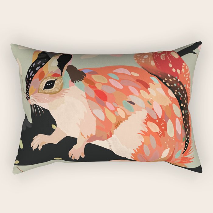 Squirrel In The Tree  Rectangular Pillow Gallery Image 1