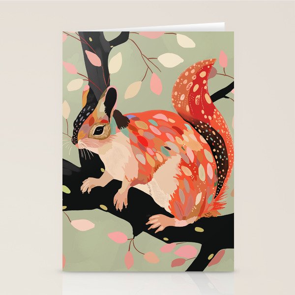Squirrel In The Tree  Stationery Card Gallery Image 1