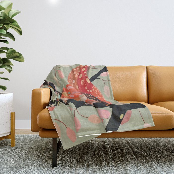 Squirrel In The Tree  Throw Blanket Gallery Image 1