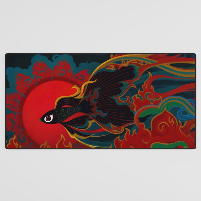 Fire fish Desk Mat Gallery Image 3