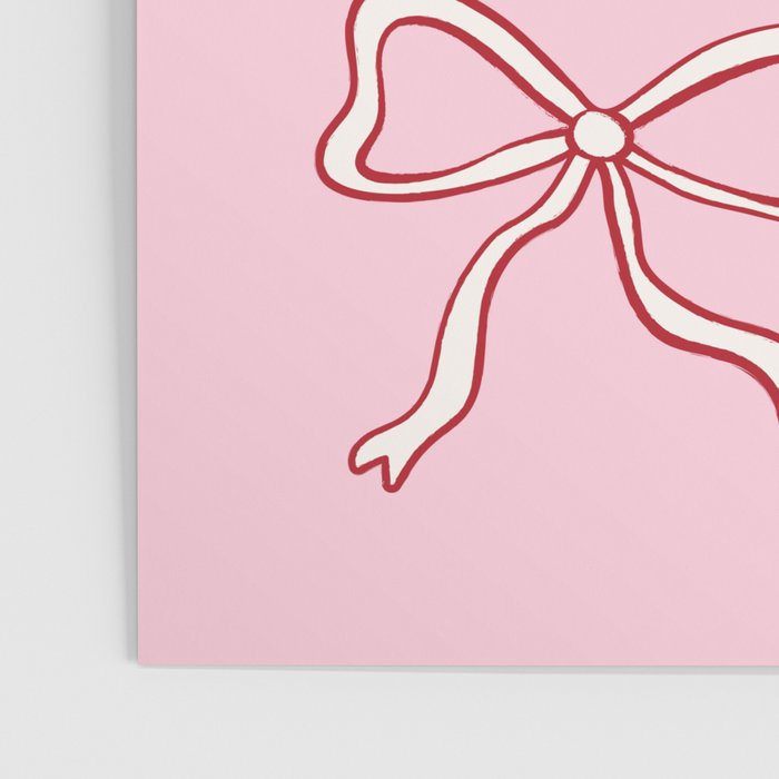 Ribbon Bows and Bunnies in Red, Pink and White Poster Gallery Image 3