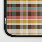 Retro Midcentury Modern Plaid Pattern Teal Brown Coral Gold Beige Laptop Sleeve Gallery Image 3