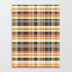 Retro Midcentury Modern Plaid Pattern Teal Brown Coral Gold Beige Notebook Gallery Image 4