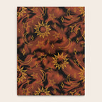 Tie Dye Moon and Star Print in Orange Notebook Gallery Image 4